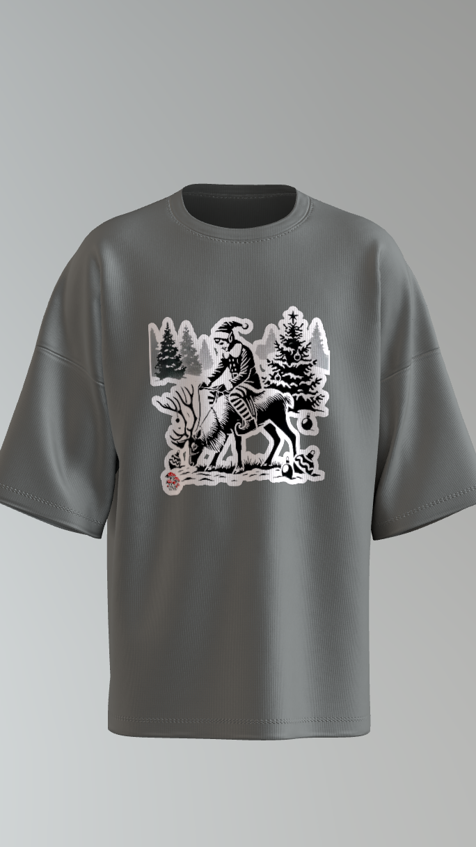 Cozy Yule winter shirt with enchanted forest and holiday aesthetic