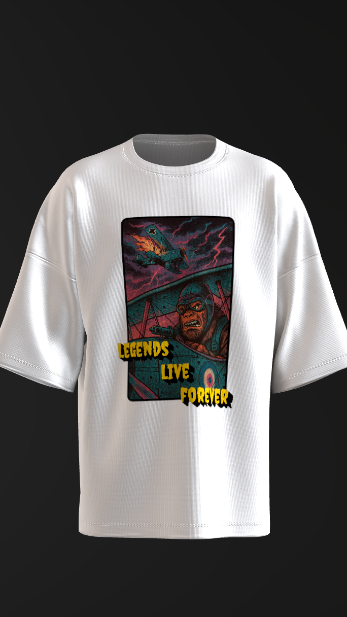 Legends Live Forever shirt featuring Bigfoot in vintage World War I military aesthetic
