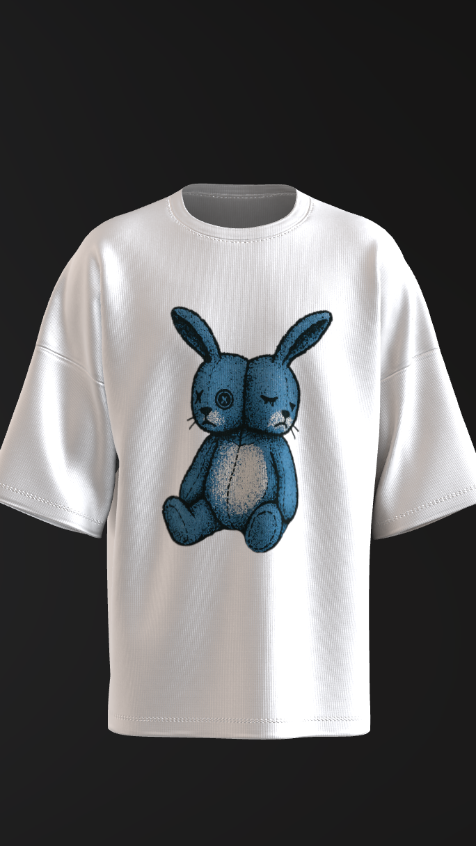 Misfit Blue Plush Rabbit T-Shirt